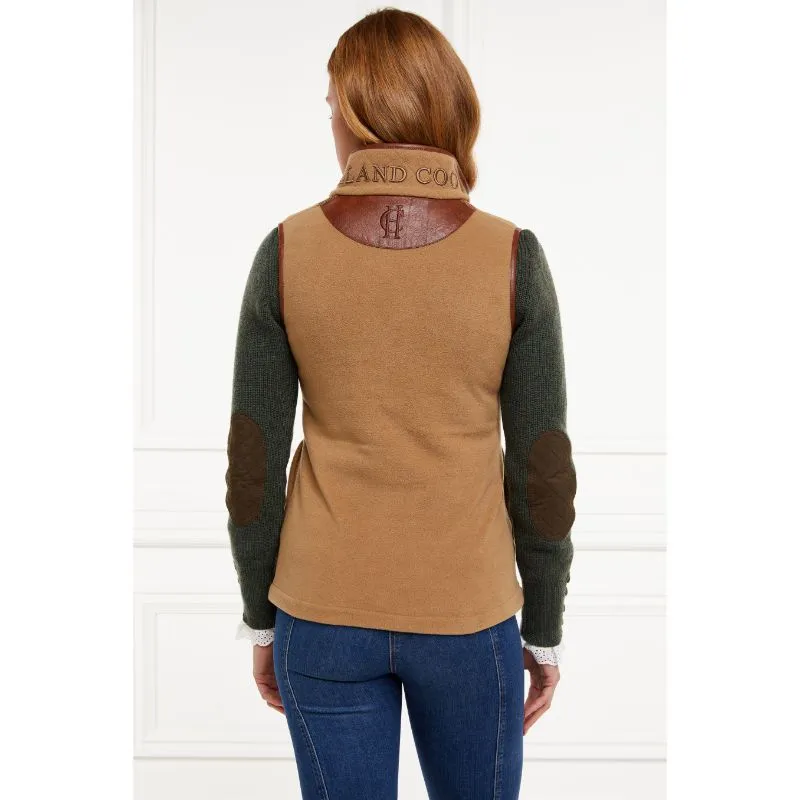 Holland Cooper Country Ladies Fleece Gilet - Coffee