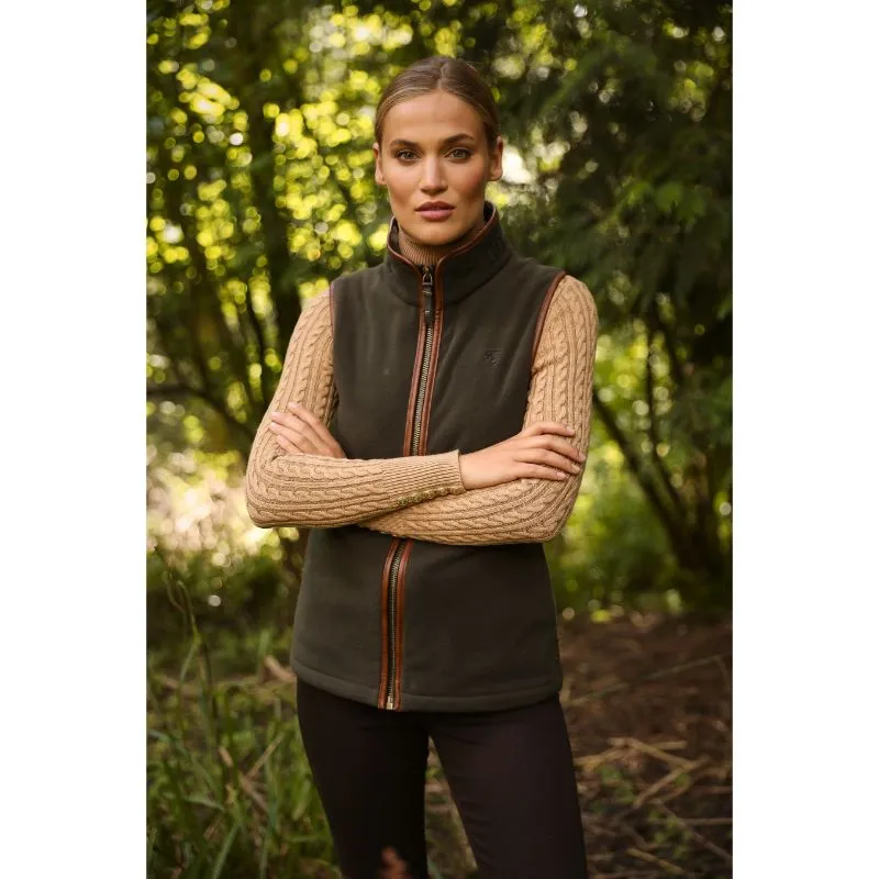 Holland Cooper Country Ladies Fleece Gilet - Khaki