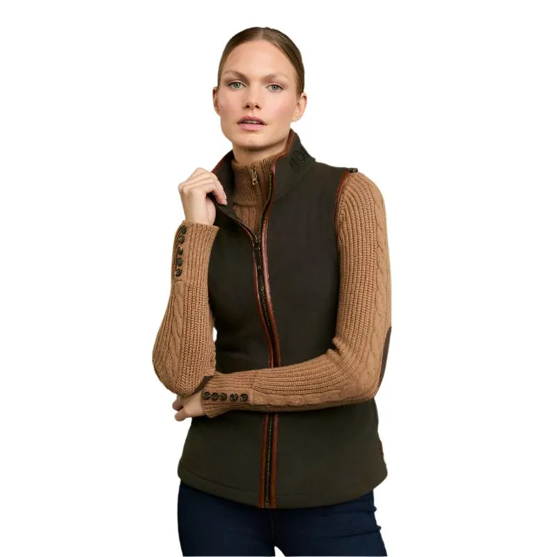 Holland Cooper Country Ladies Fleece Gilet - Khaki