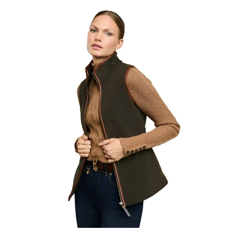 Holland Cooper Country Ladies Fleece Gilet - Khaki