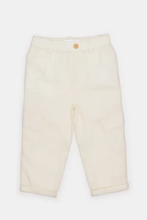 Infant Boys Beige Cargo Pants