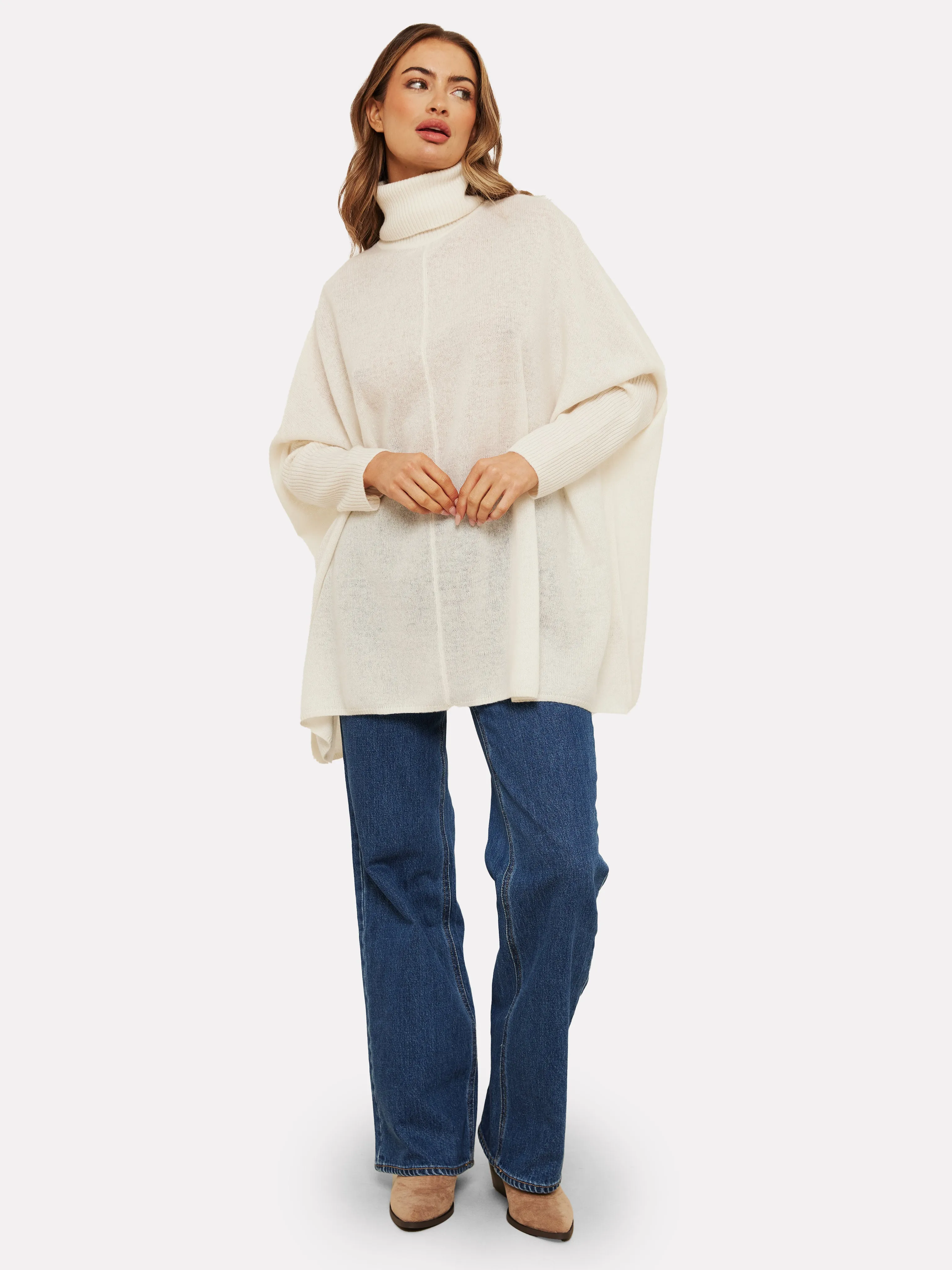 JoJo Poncho Organic White