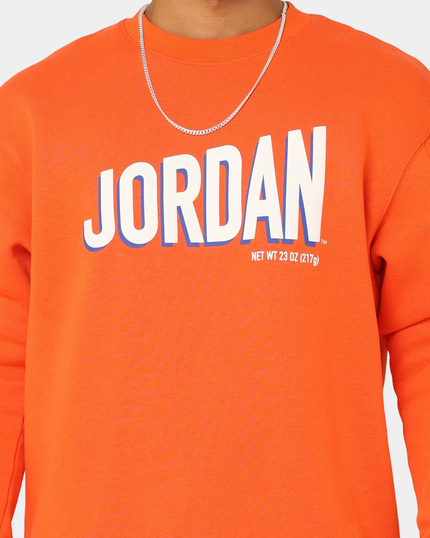 Jordan Flight MVP Graphic Fleece Crewneck Rush Orange/White