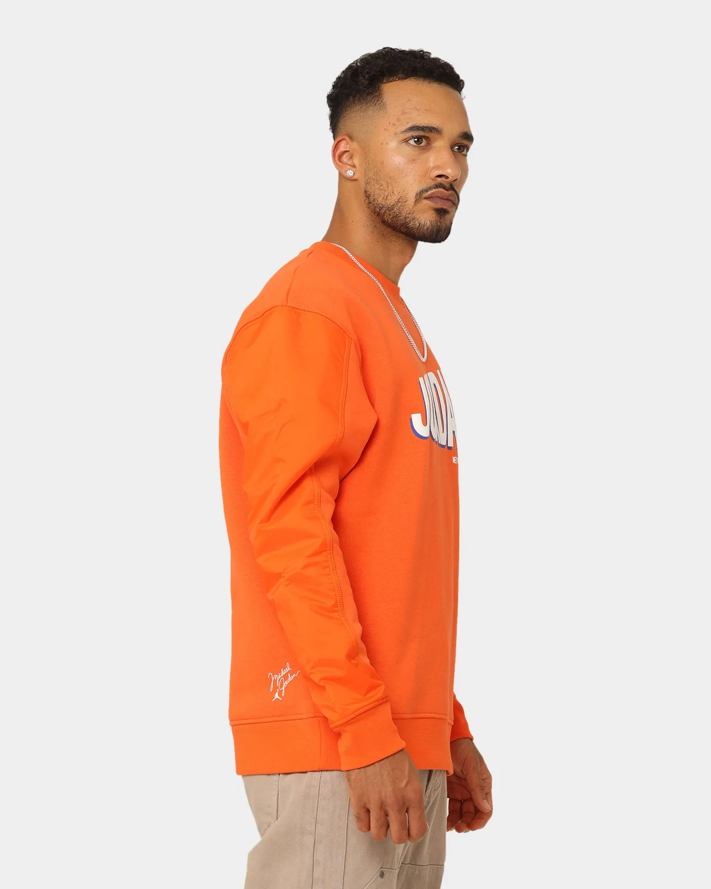 Jordan Flight MVP Graphic Fleece Crewneck Rush Orange/White