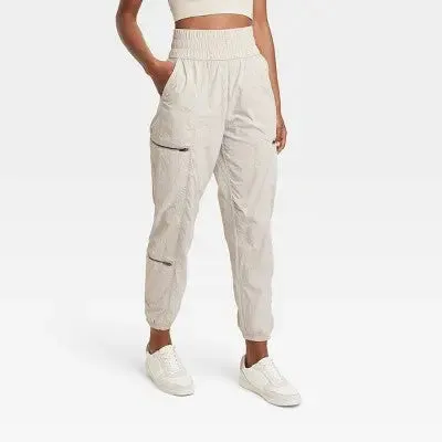 JoyLab Women's High Rise Relaxed Leg Full Cargo Pants Midweight