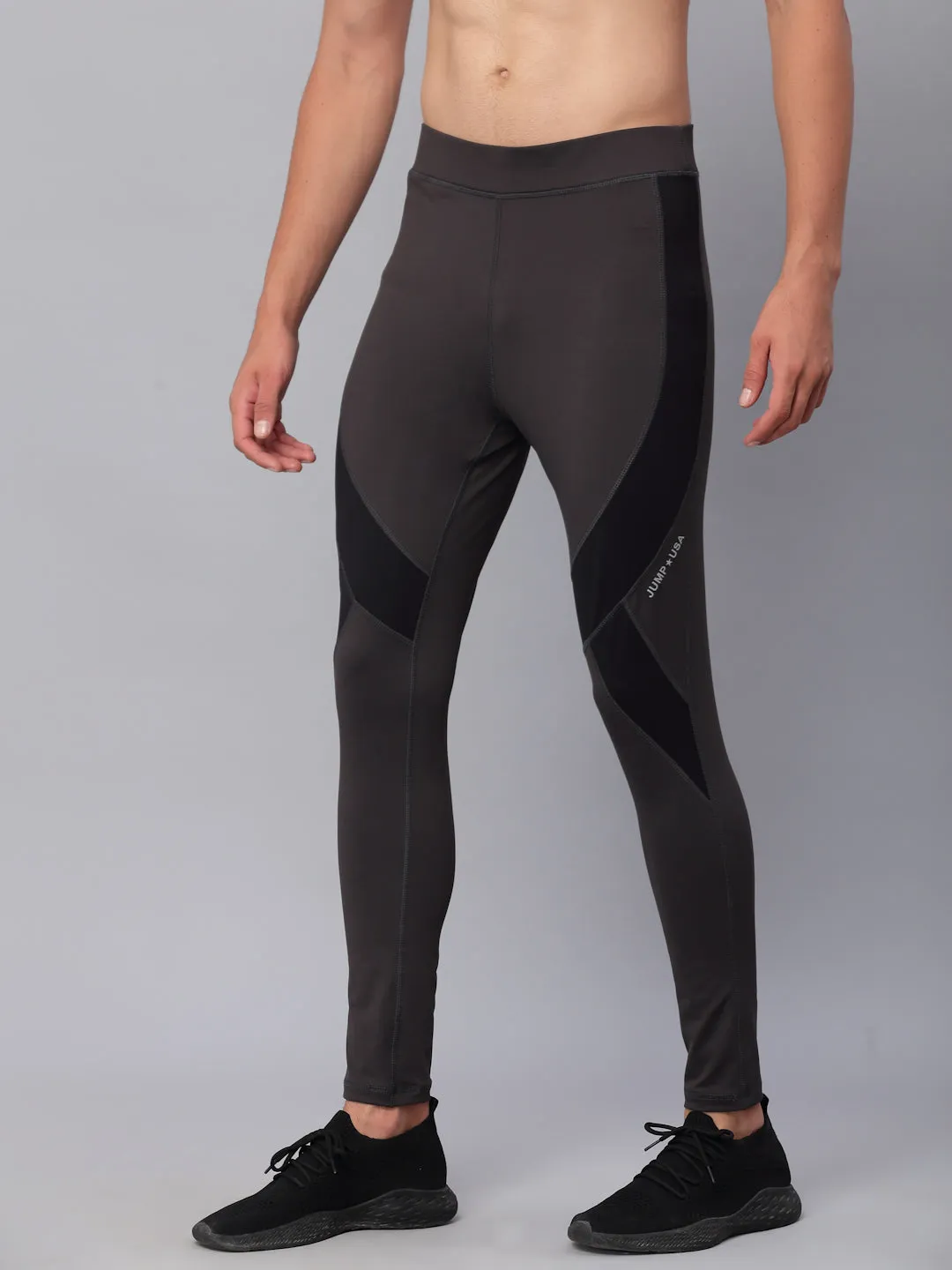 JUMP USA Men Rapid Dry-Fit Antimicrobial Running Tights