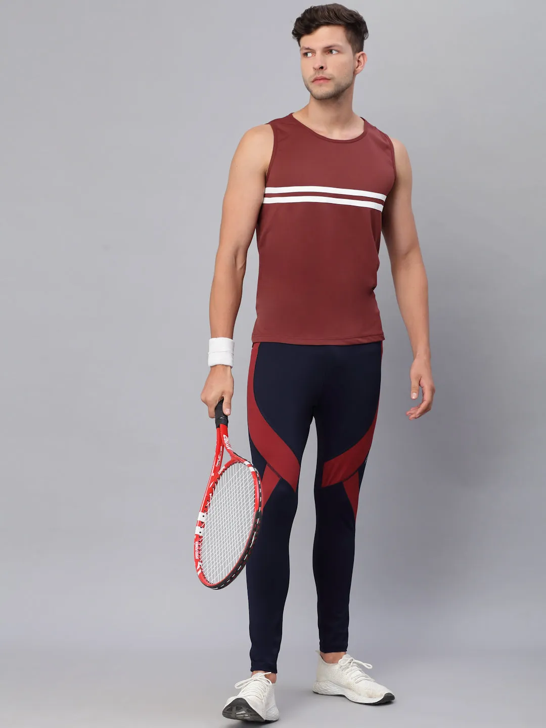 JUMP USA Men Rapid Dry-Fit Antimicrobial Running Tights