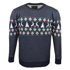 Kam Reindeer Xmas Jumper - KBS X026 - Navy