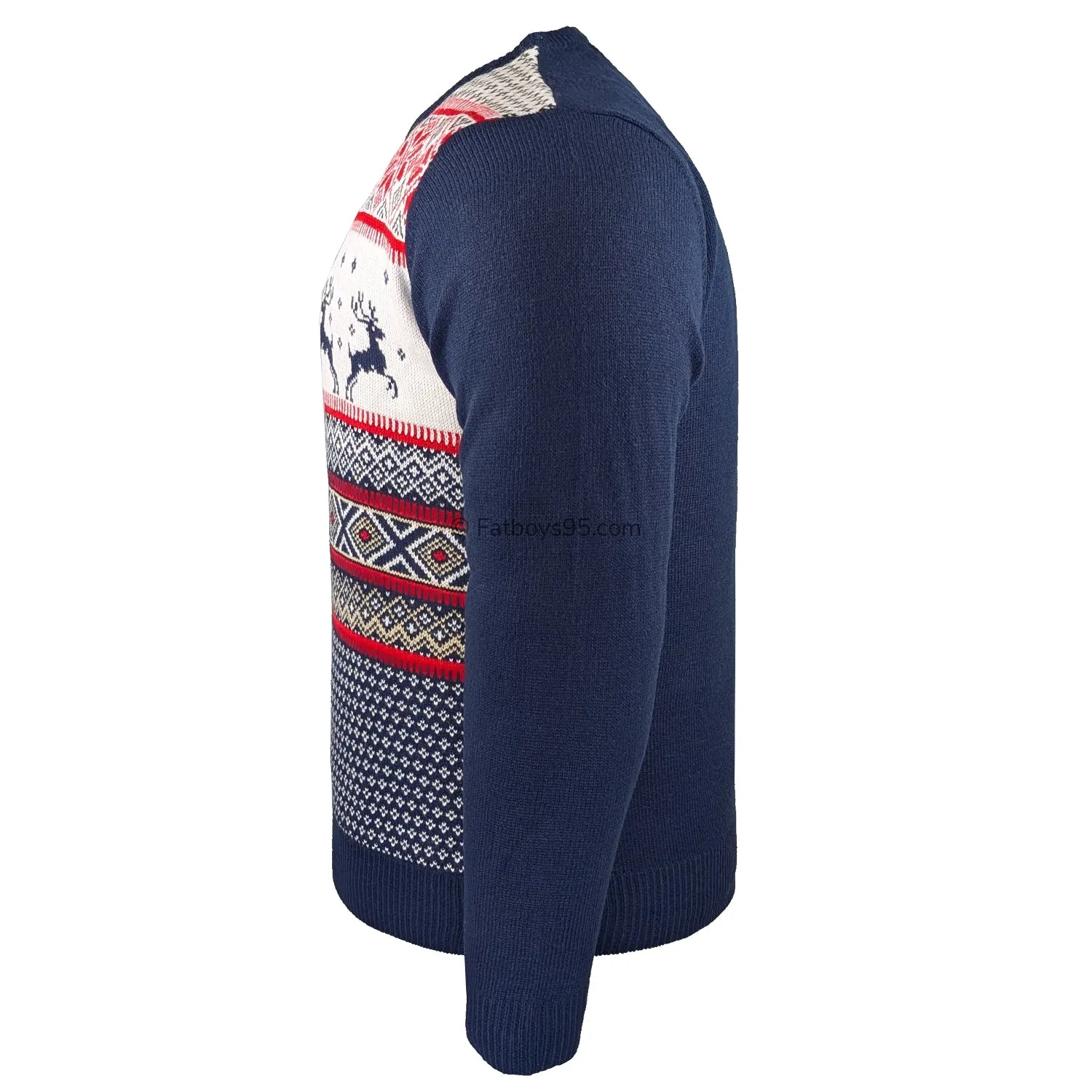 Kam Reindeer Xmas Jumper - KBS X031 - Navy