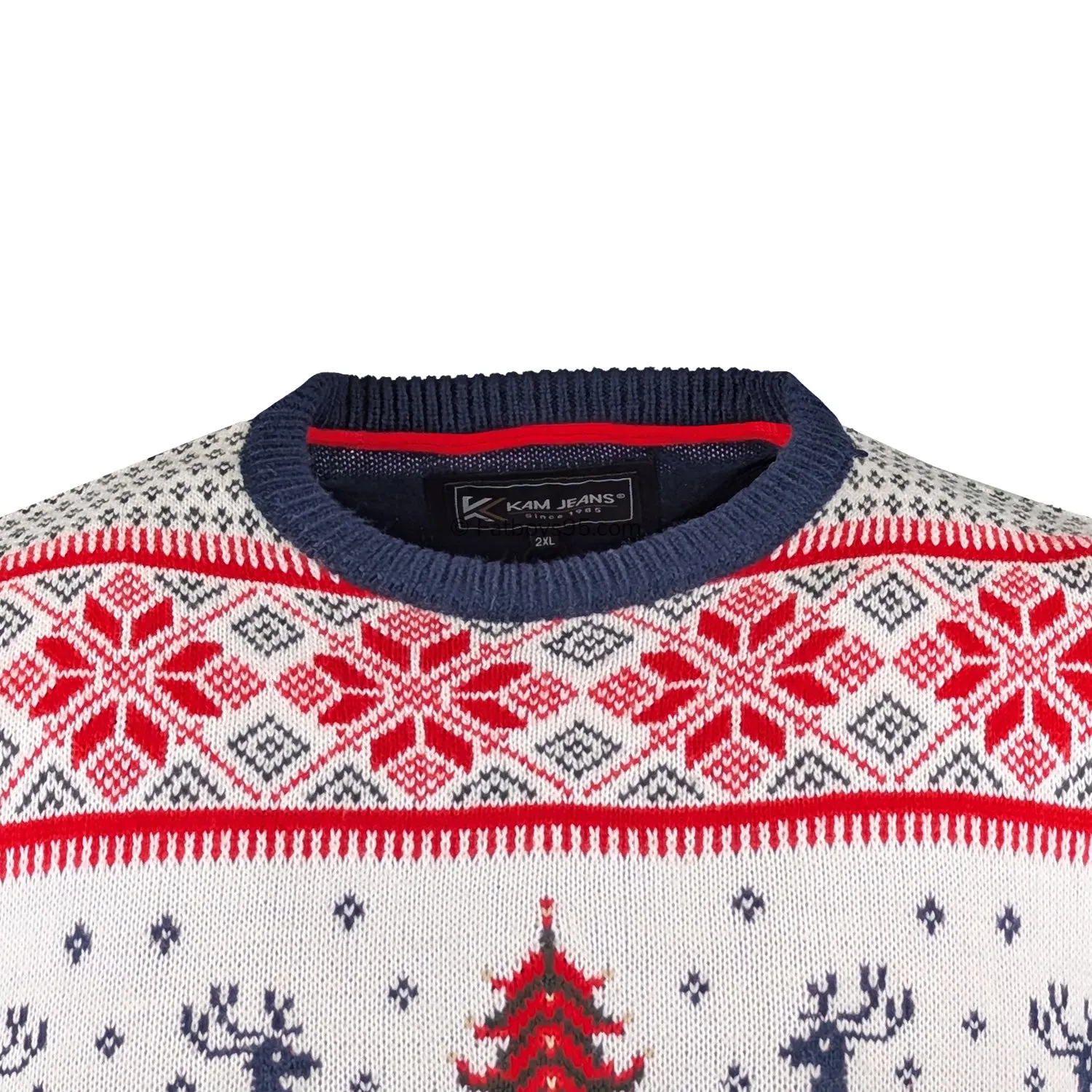 Kam Reindeer Xmas Jumper - KBS X031 - Navy