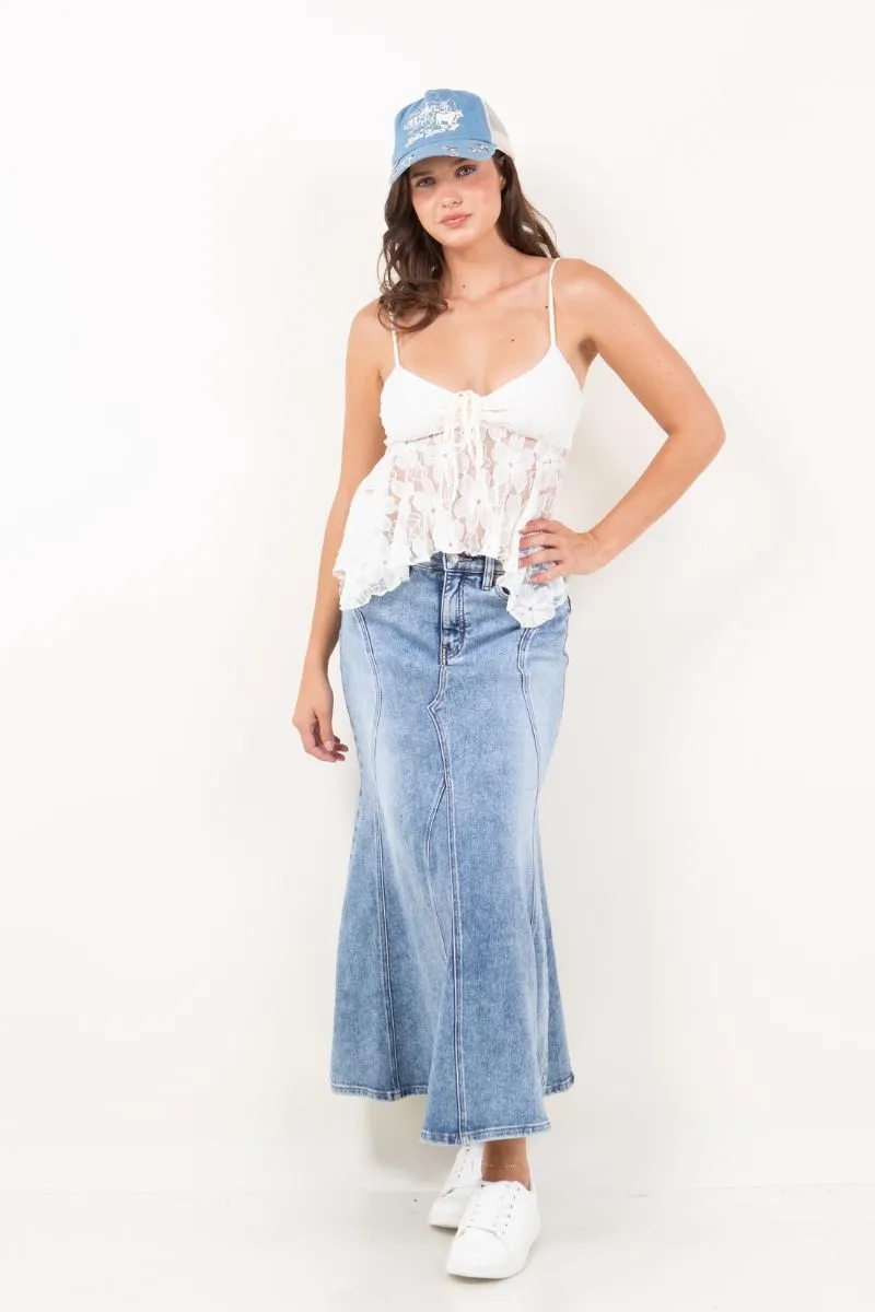 Kayla Denim Maxi Skirt