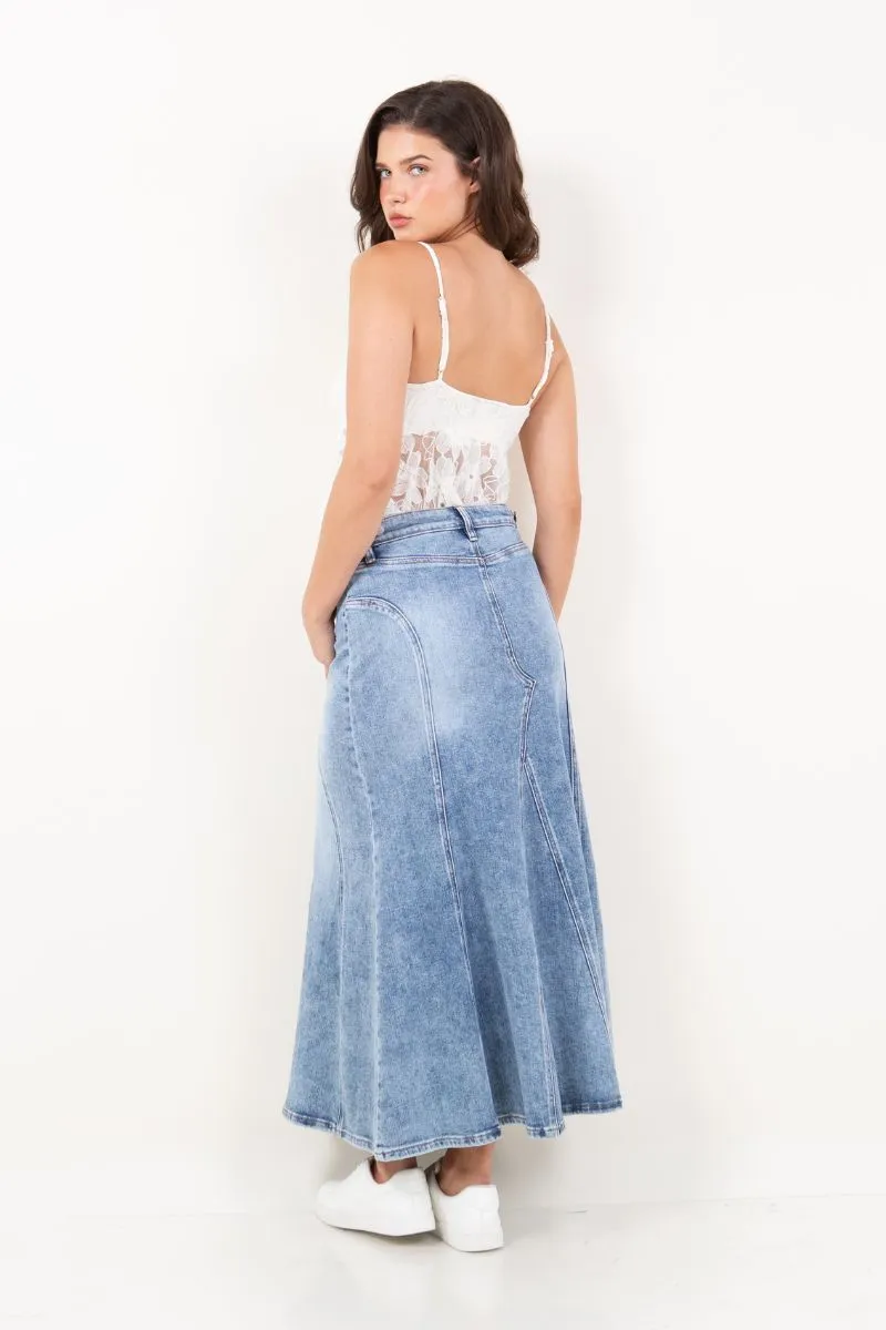 Kayla Denim Maxi Skirt