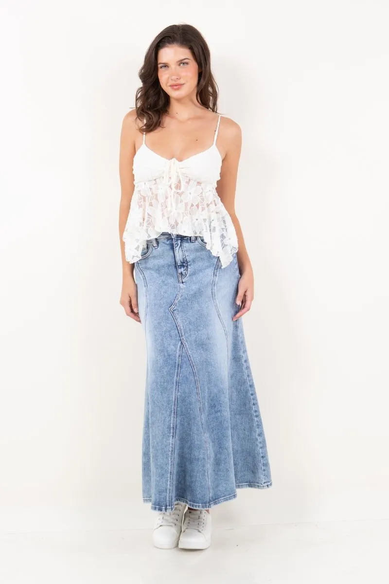 Kayla Denim Maxi Skirt