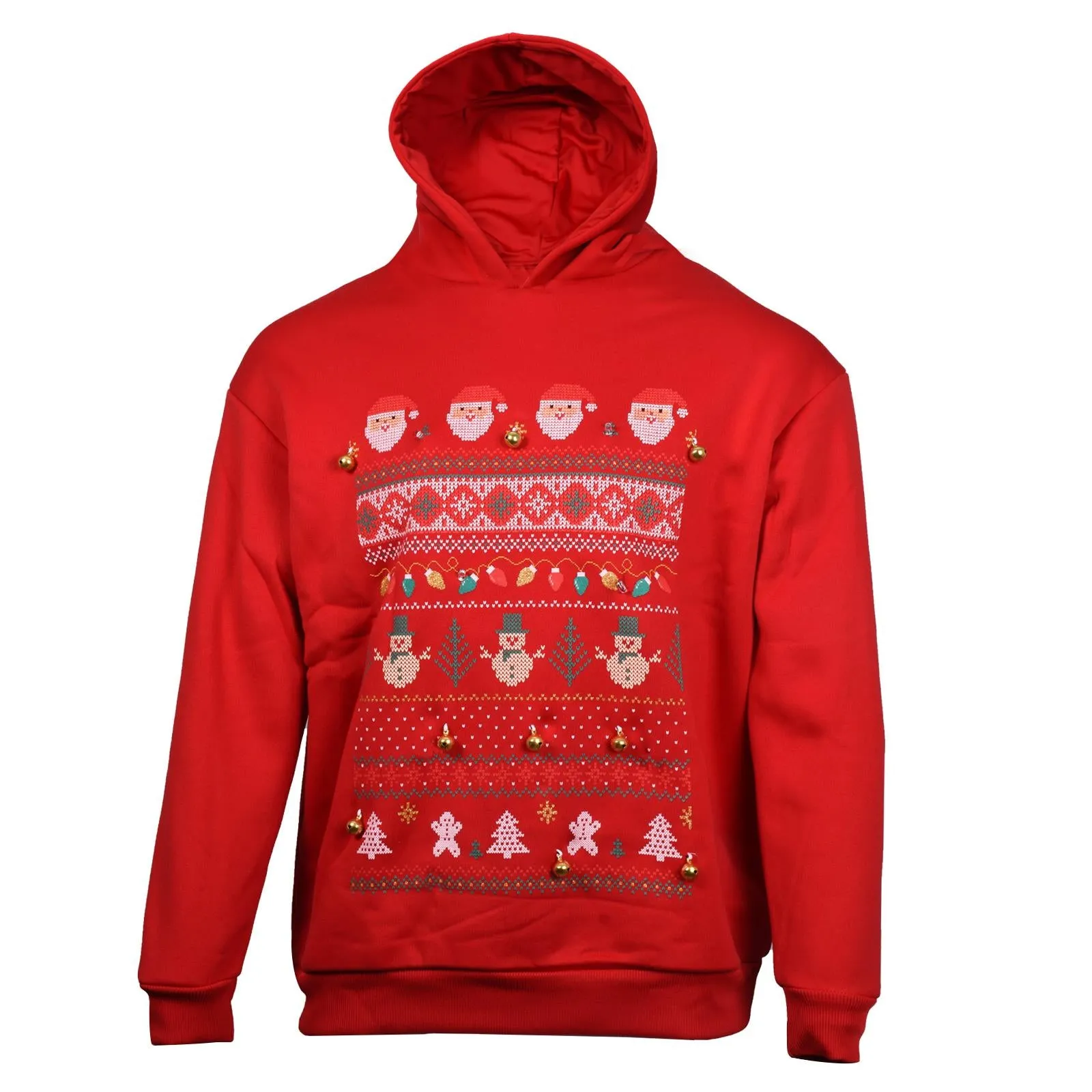 Kids 3D Christmas Hoodie LED Light Up