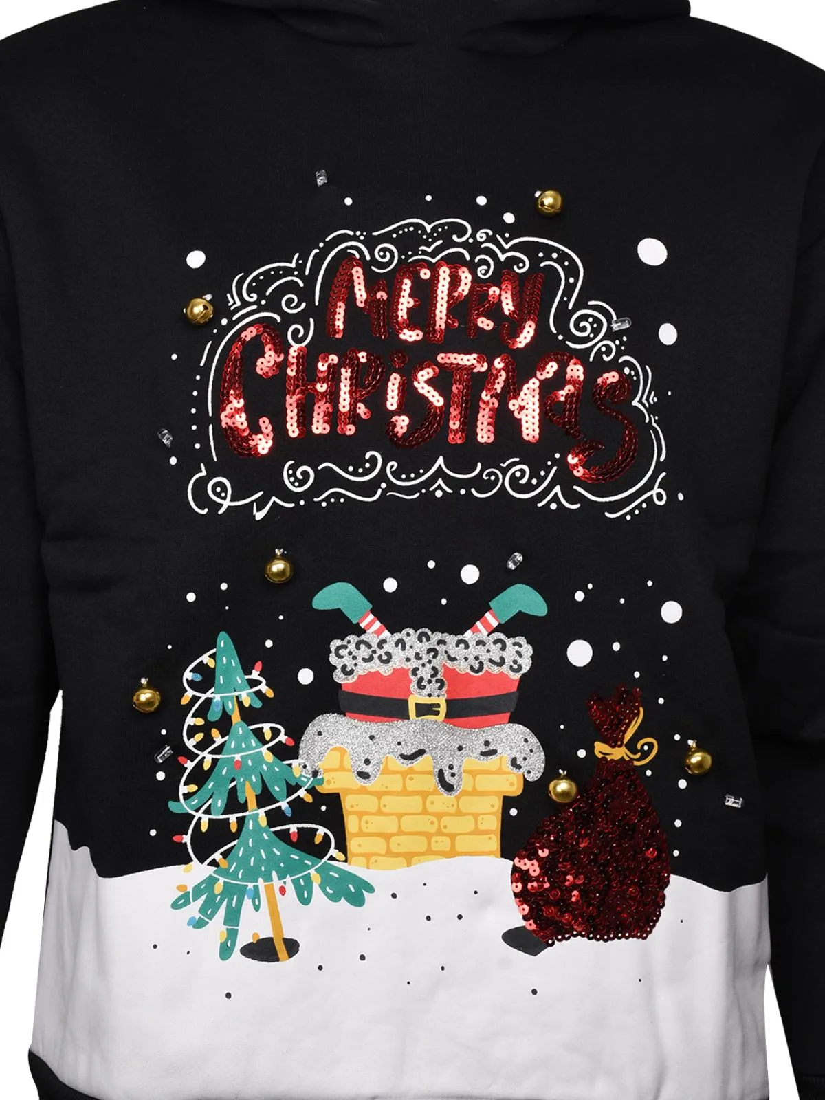 Kids 3D Christmas Hoodie LED Light Up