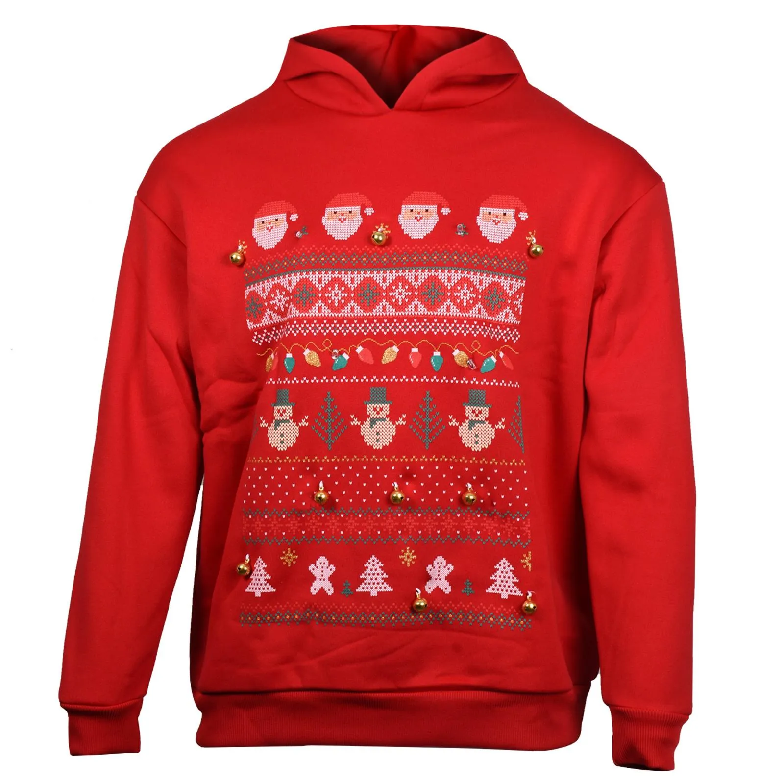 Kids 3D Christmas Hoodie LED Light Up