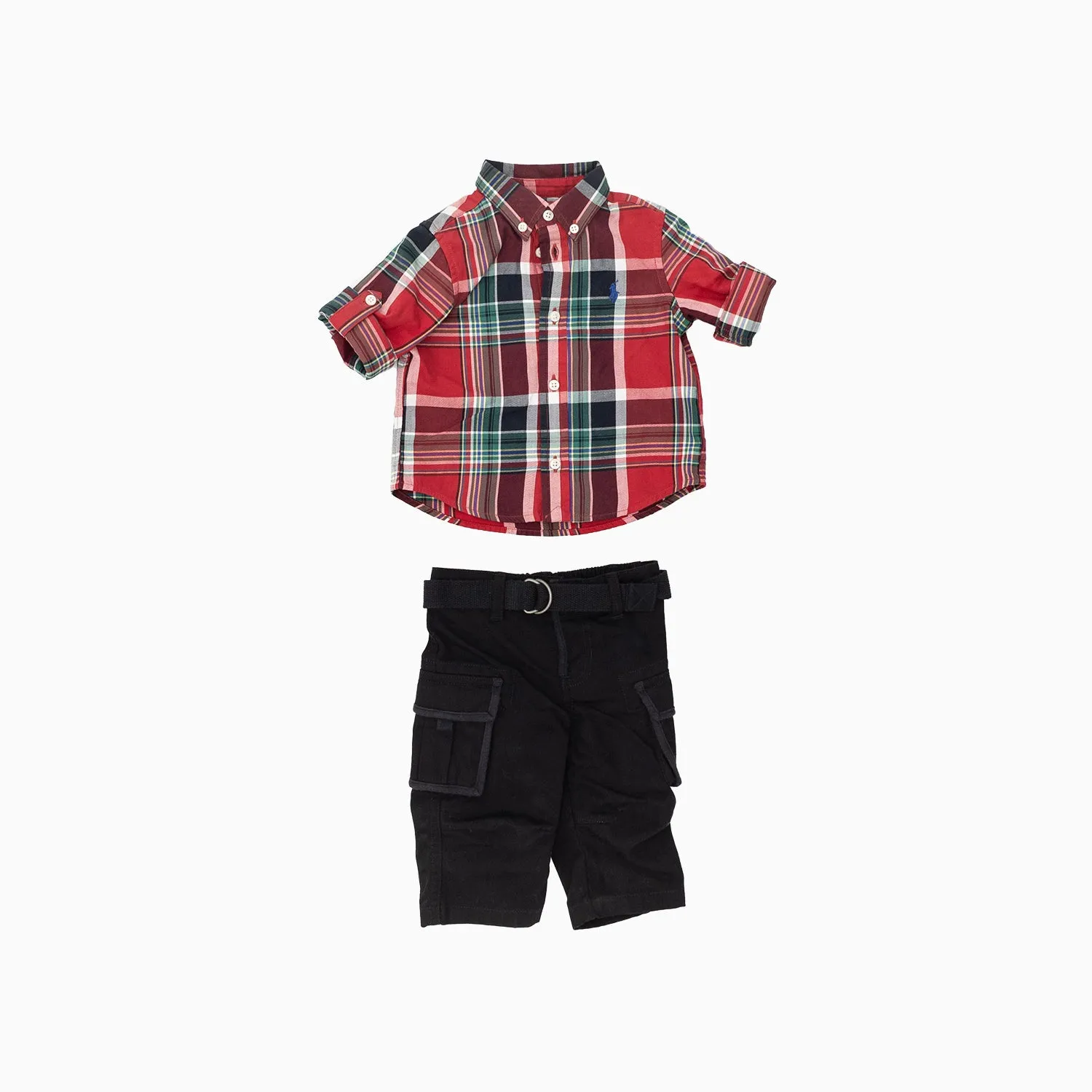 Kid's Twill Cargo 2 Piece Set Outfit