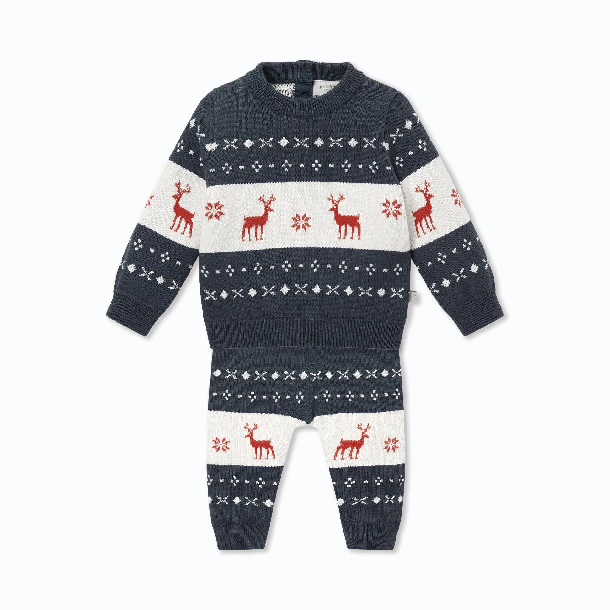 Knitted Reindeer Jumper & Joggers Outfit