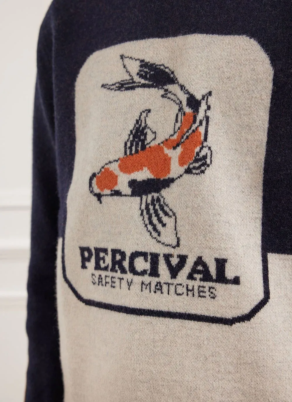 Koi Matches Crew Neck | Merino Wool | Navy