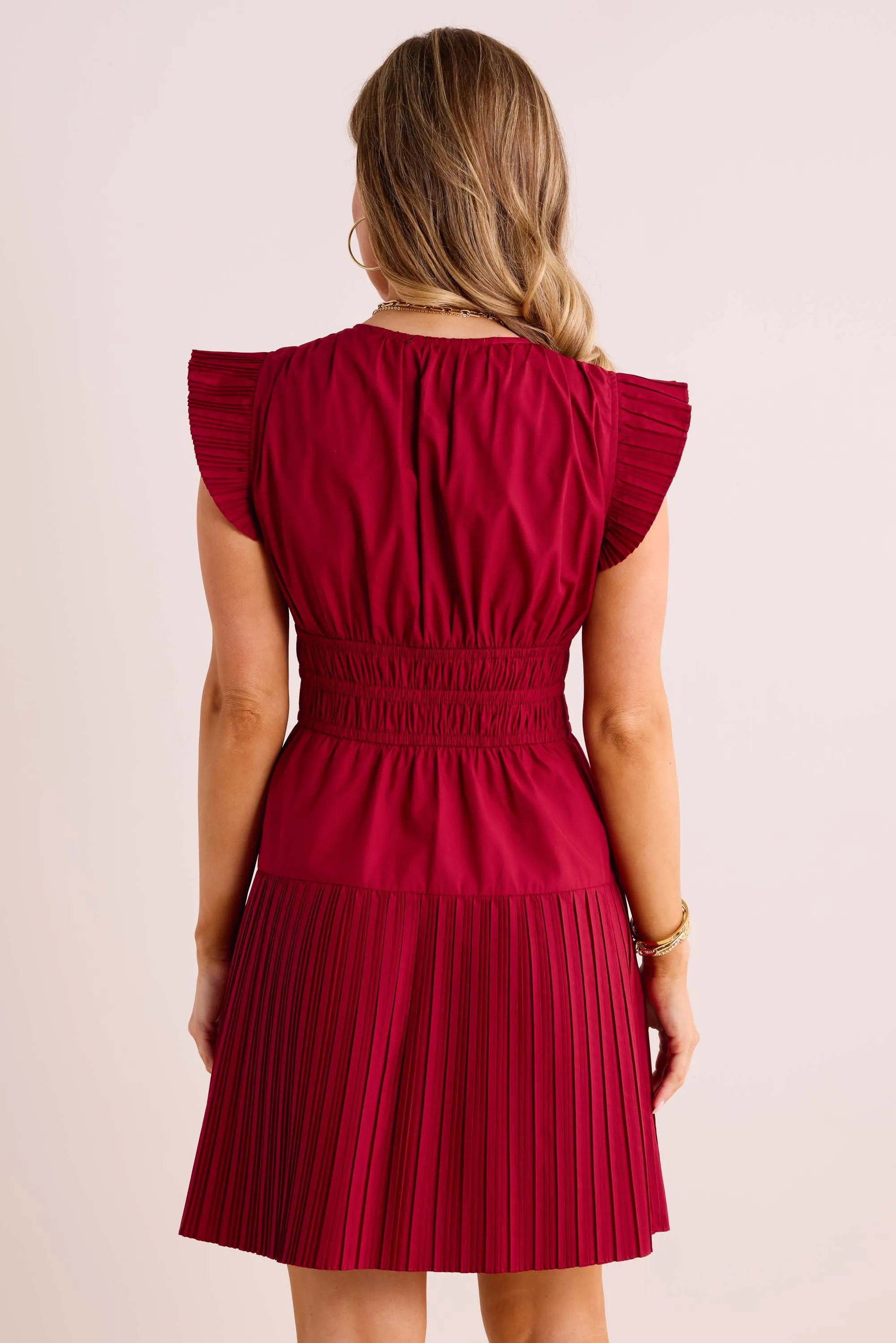 Leah Dress- Maroon