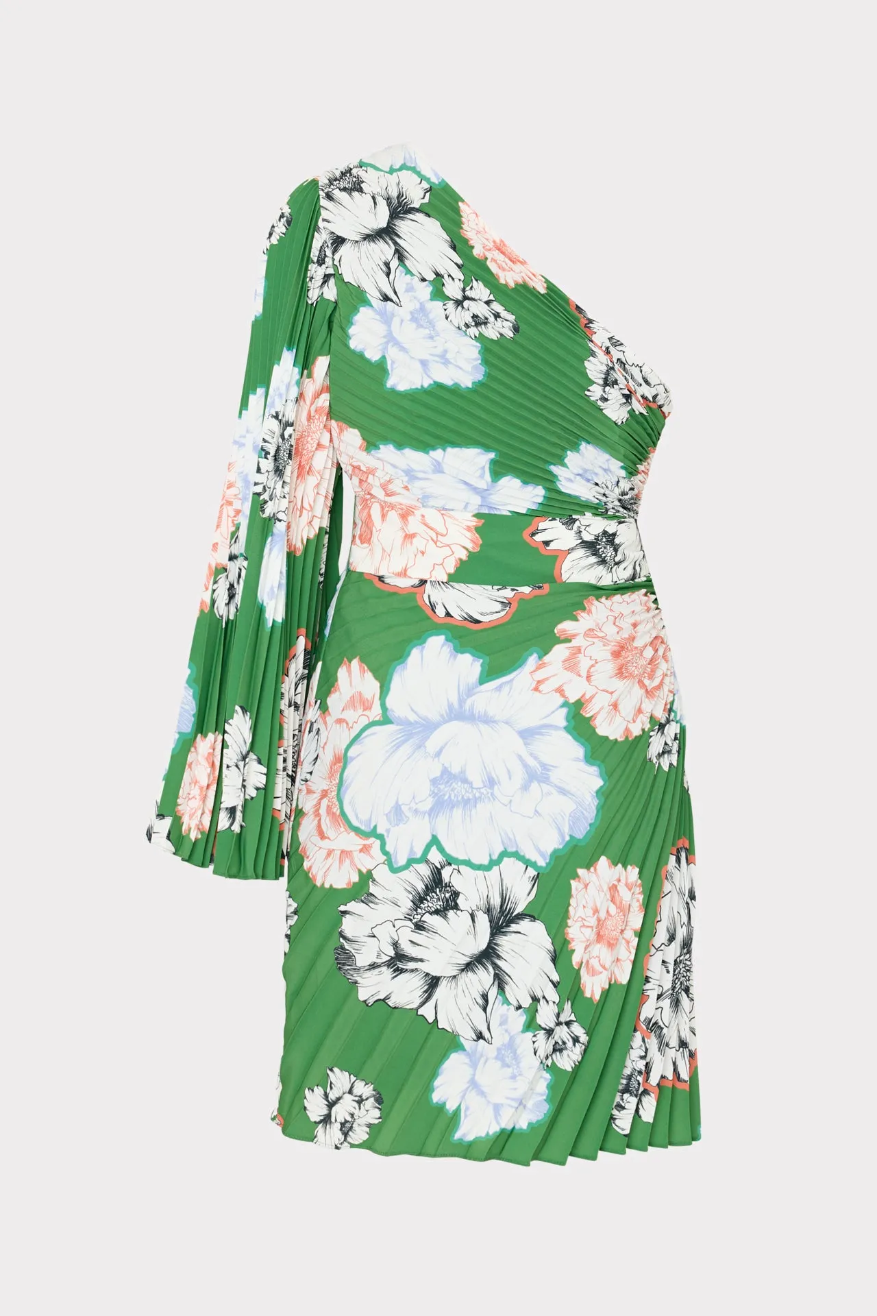 Linden Petals In Bloom Pleated Dress