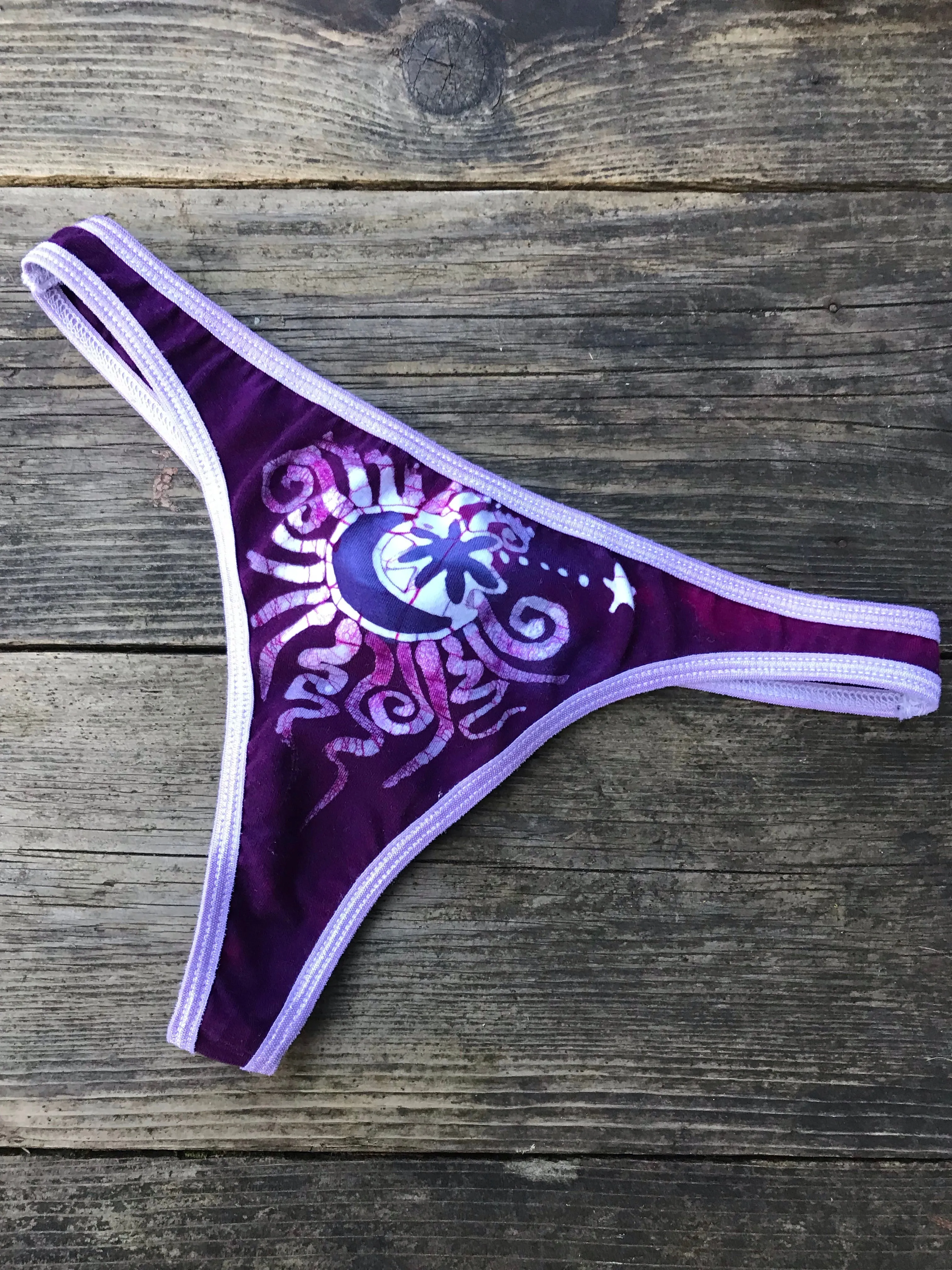 Magenta Purple Moon Batik Undies