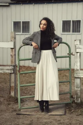 Marni Pleated Skirt-Ivory