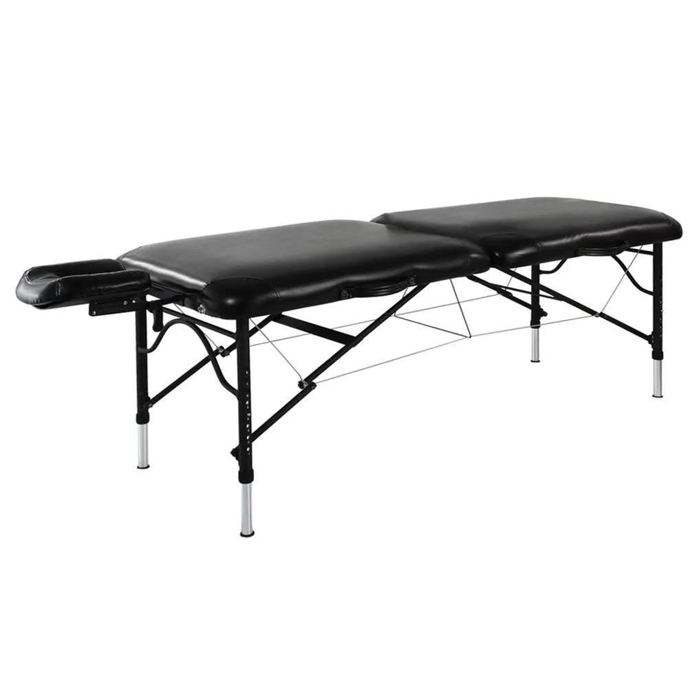 Master Massage 30" STRATOMASTER™ Portable Massage Table Package with NanoSkin™ (Black Color)