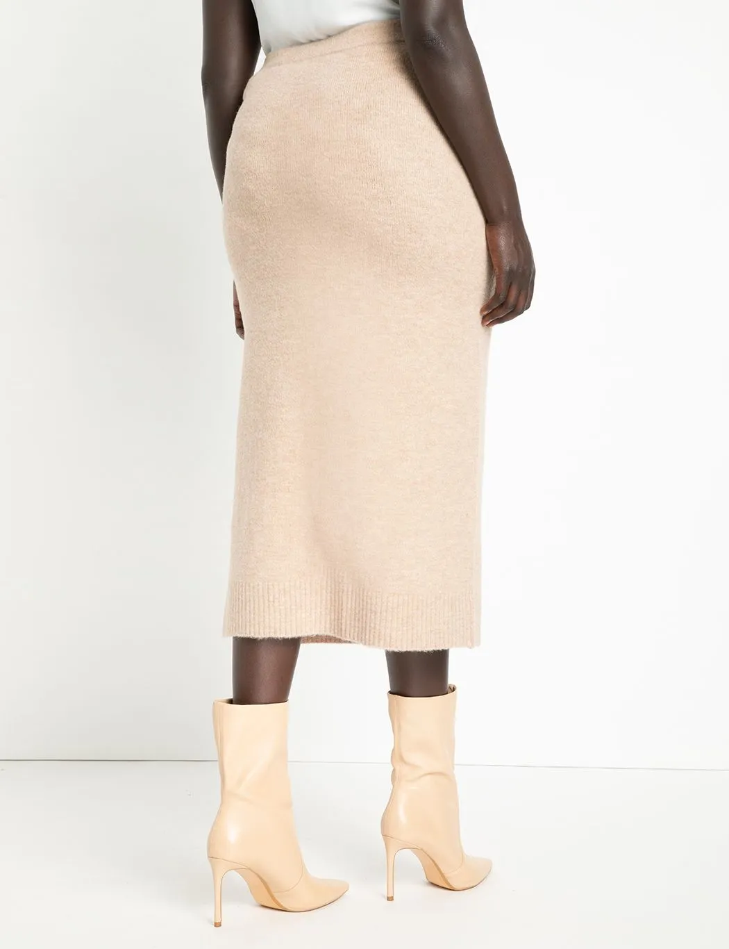 Maxi Sweater Skirt With Slit in Goat