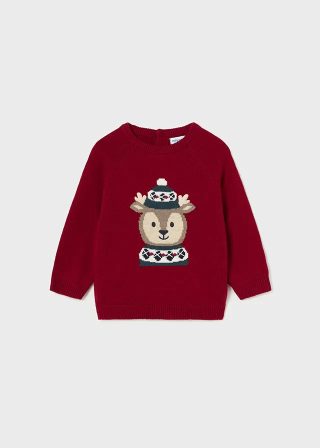 Mayoral Baby Boys Knitted Reindeer Jumper