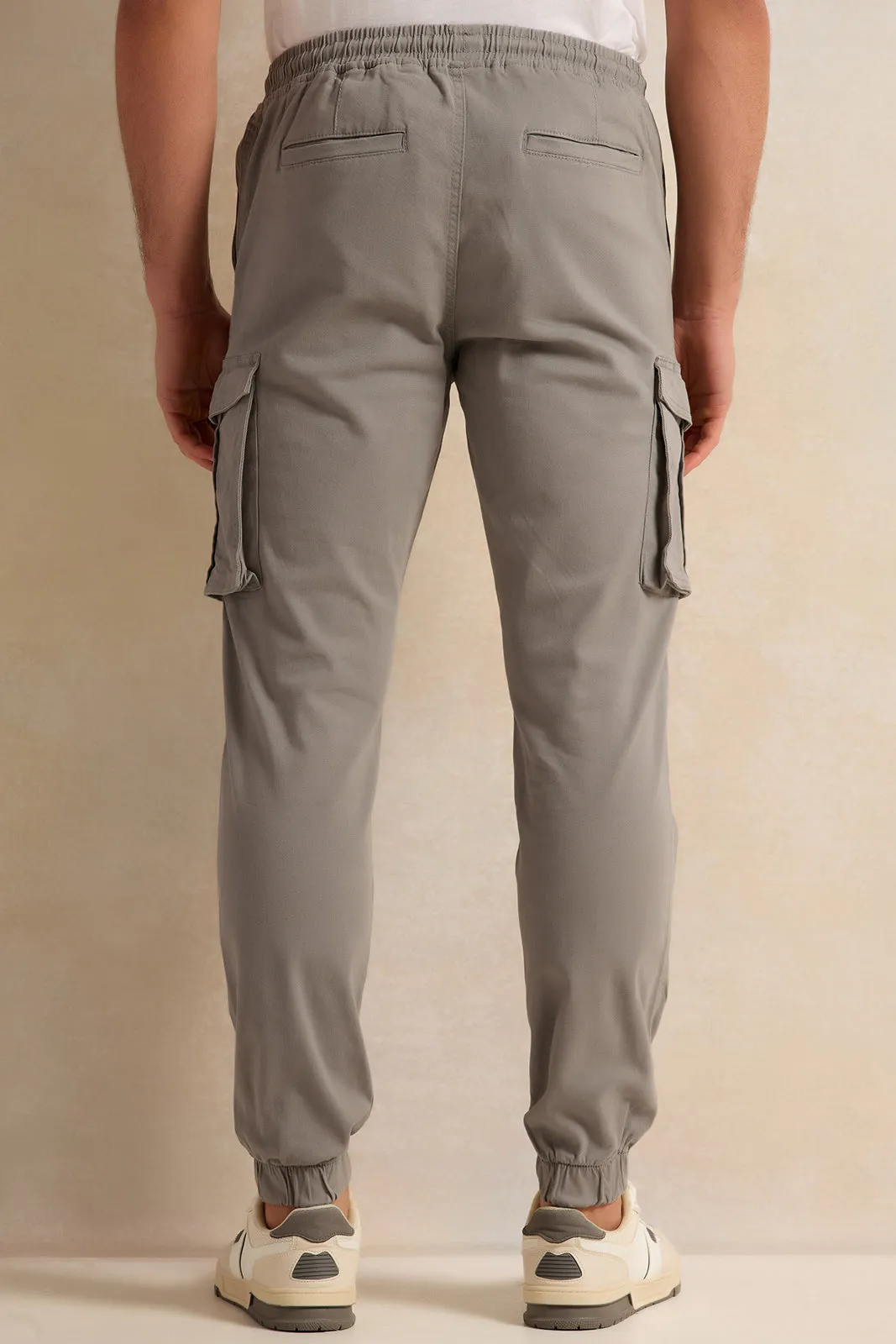 Men Grey Cargo Jogger