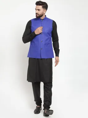 Men's Solid Kurta Waist Coat  with Churidar - Virat Fashions