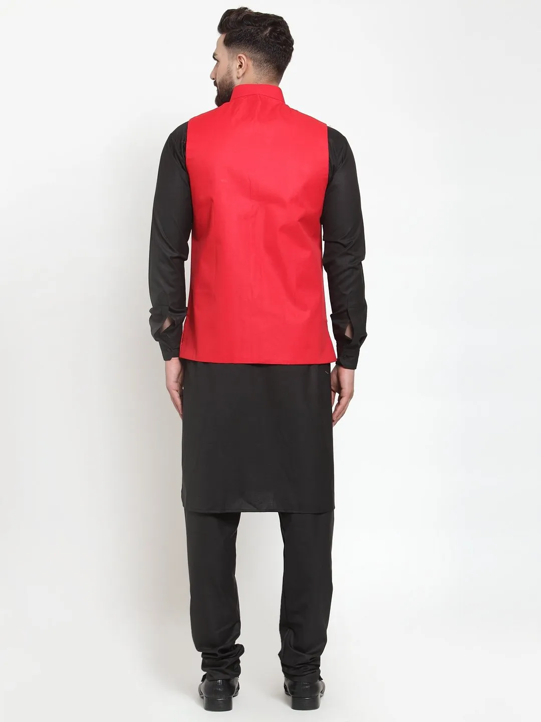 Men's Solid Kurta Waist Coat  with Churidar - Virat Fashions