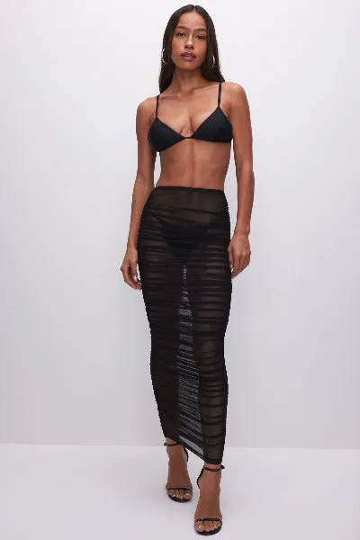 Mesh Ruched Skirt