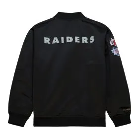 Mitchell & Ness Oakland Raiders Lightweight Satin Bomber Vintage Logo