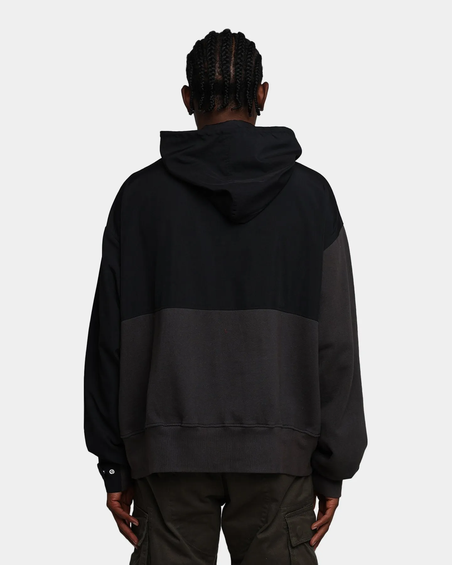 MNML Hooded Parka Qtr Zip Jacket Black