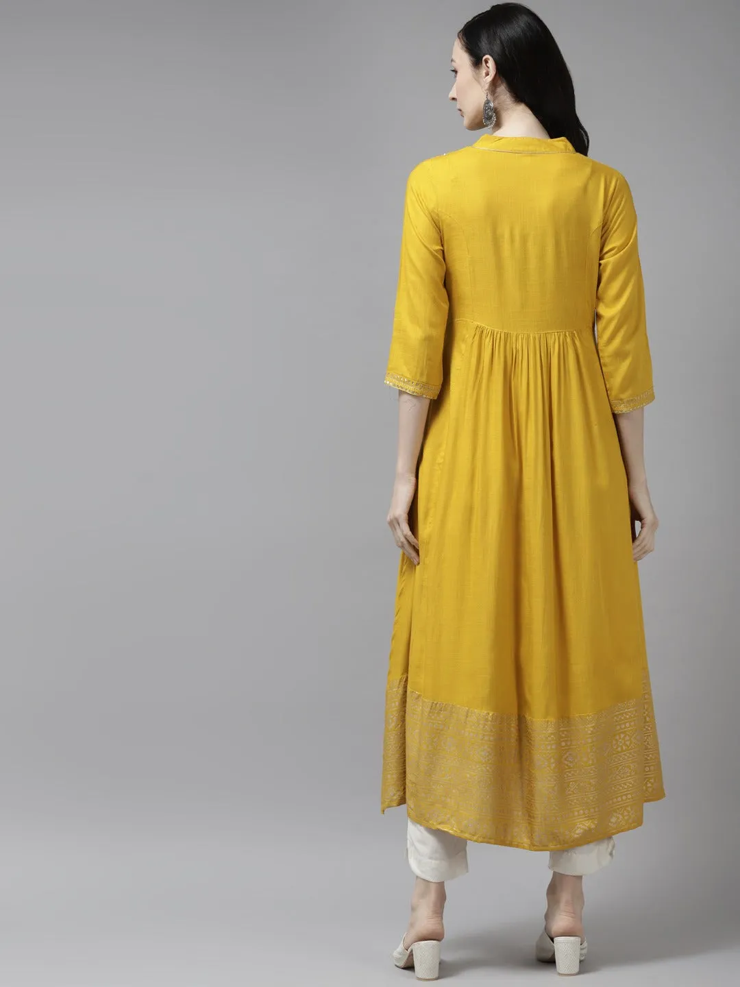 Mustard Sequins Kurta