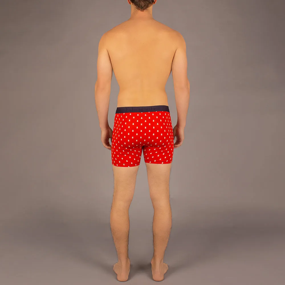 Newman Boxer Brief | Snowman Red/Multi