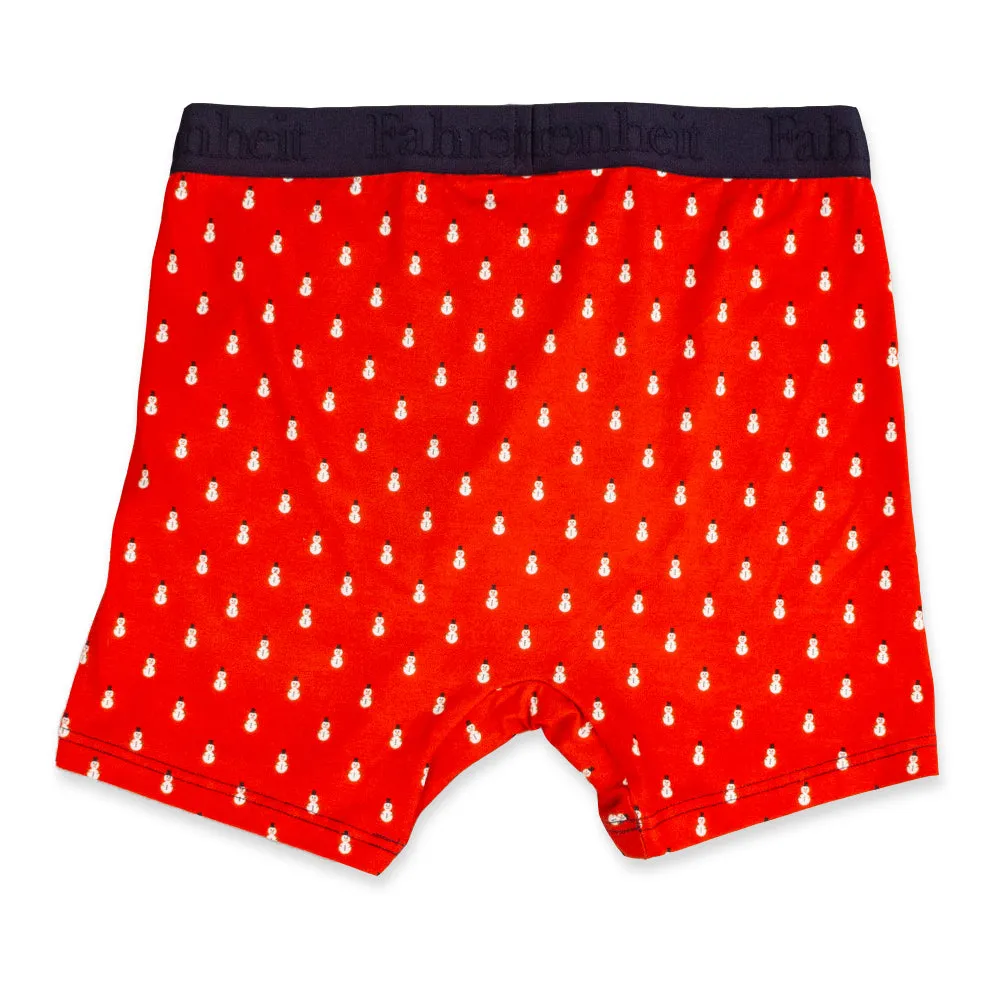 Newman Boxer Brief | Snowman Red/Multi