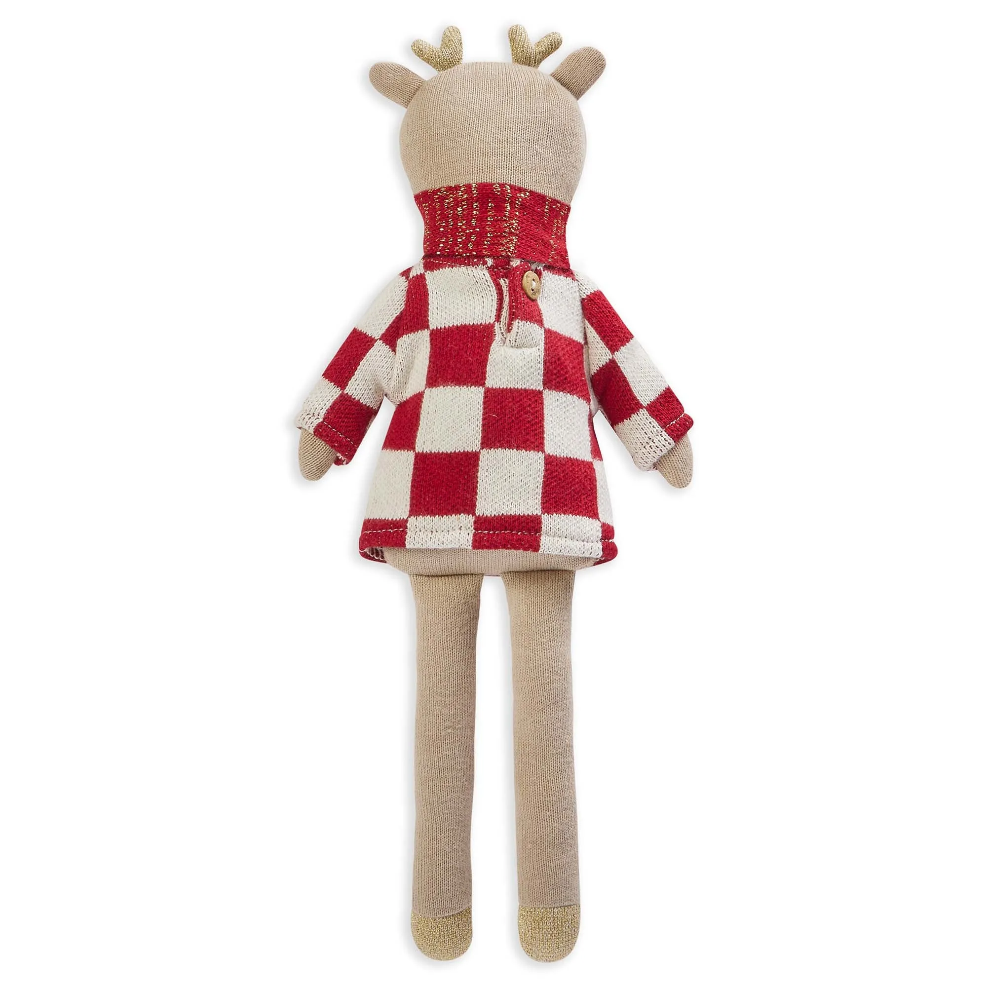 Organic Knitted Reindeer Soft Cuddly Toy