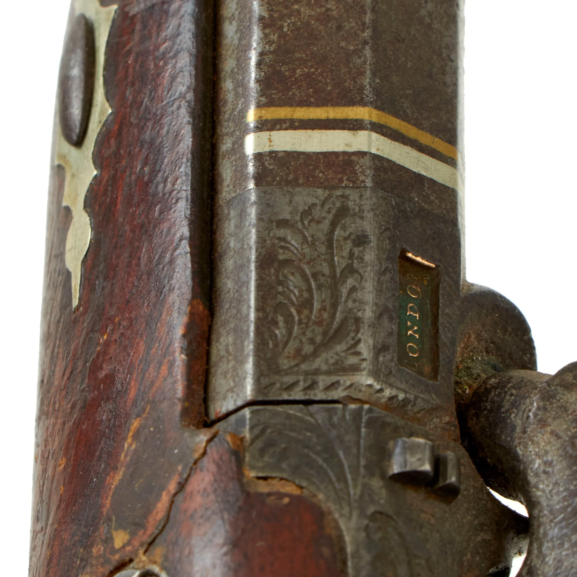 Original British Nickel Silver Mounted "Philadelphia Deringer" Style Pocket Percussion Pistol by Richard Hollis - Circa 1845