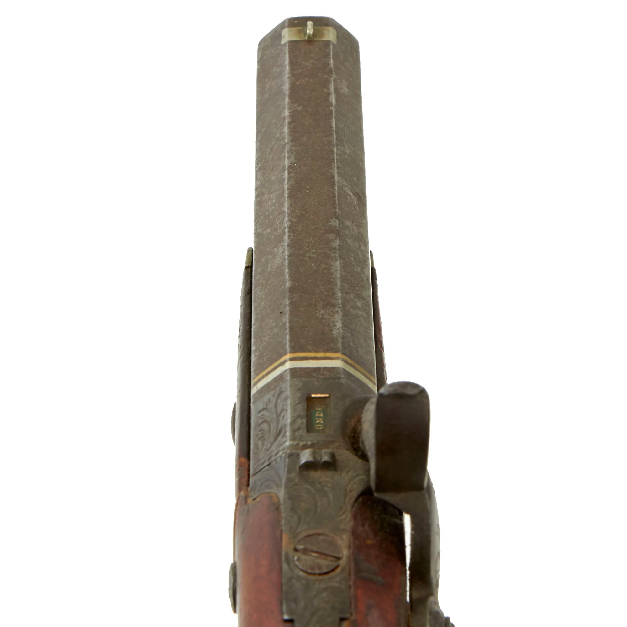 Original British Nickel Silver Mounted "Philadelphia Deringer" Style Pocket Percussion Pistol by Richard Hollis - Circa 1845