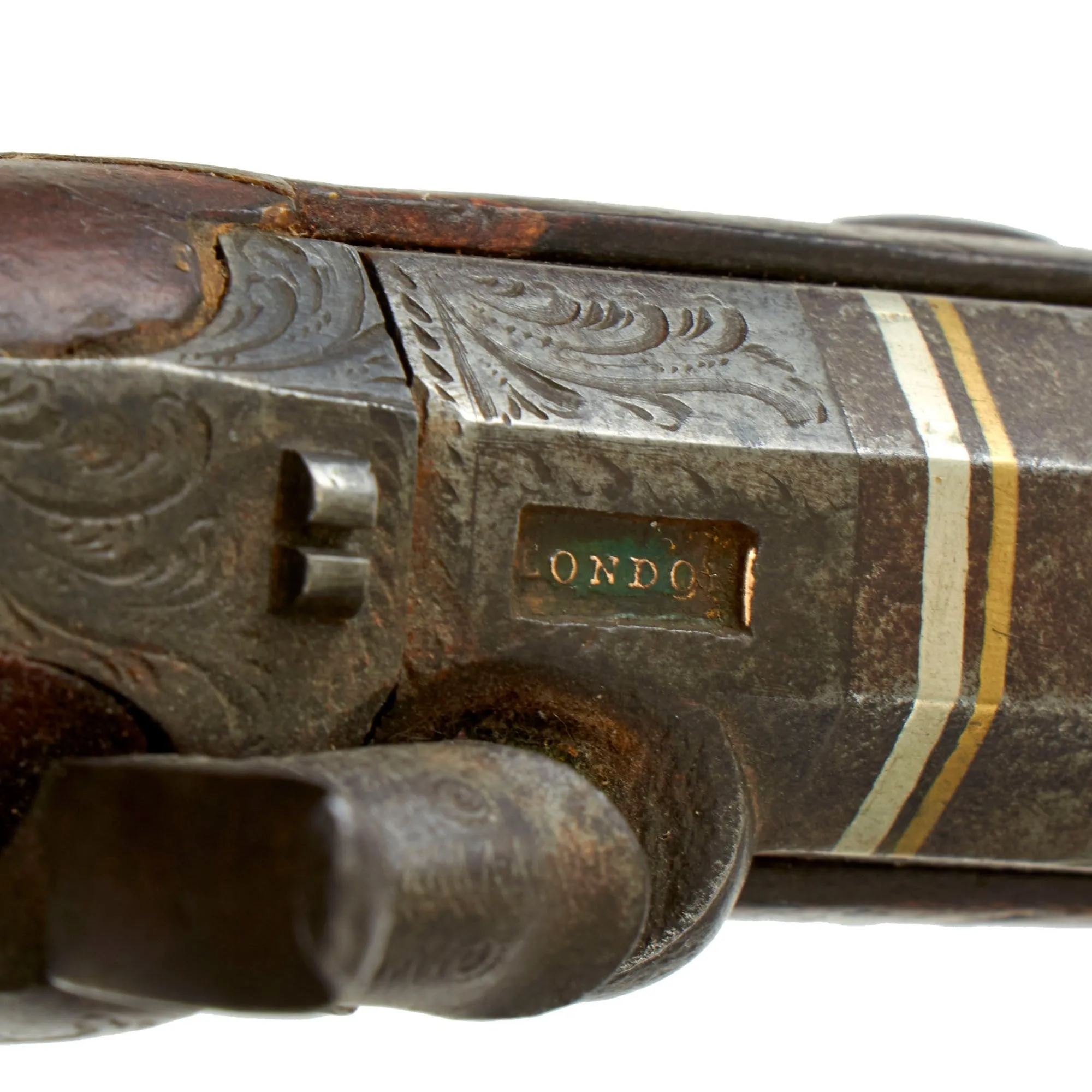 Original British Nickel Silver Mounted "Philadelphia Deringer" Style Pocket Percussion Pistol by Richard Hollis - Circa 1845