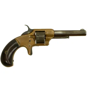 Original U.S. Whitneyville Armory No.1 Rimfire .22cal Brass Frame Single Action Revolver Serial 1418 c.1872