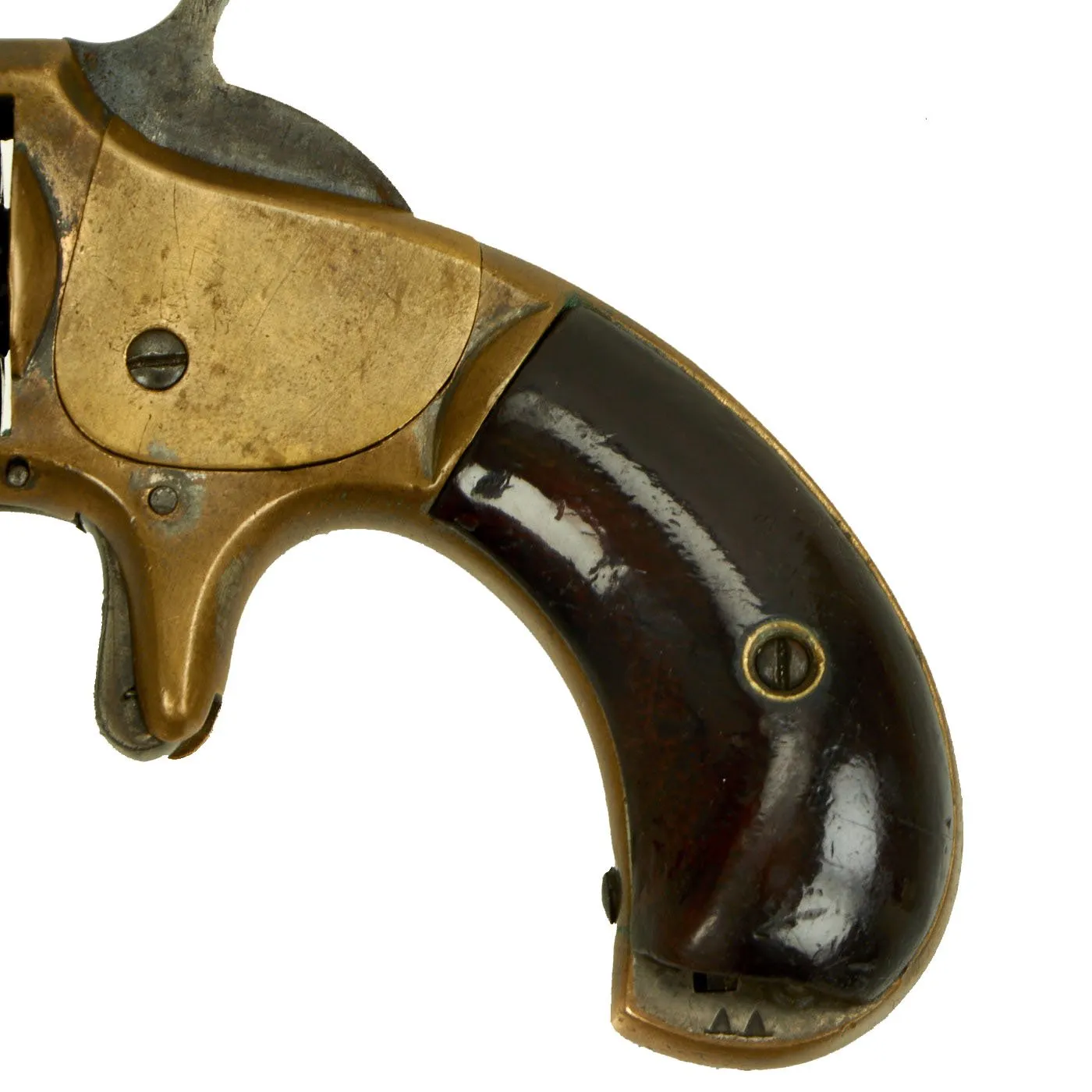 Original U.S. Whitneyville Armory No.1 Rimfire .22cal Brass Frame Single Action Revolver Serial 1418 c.1872