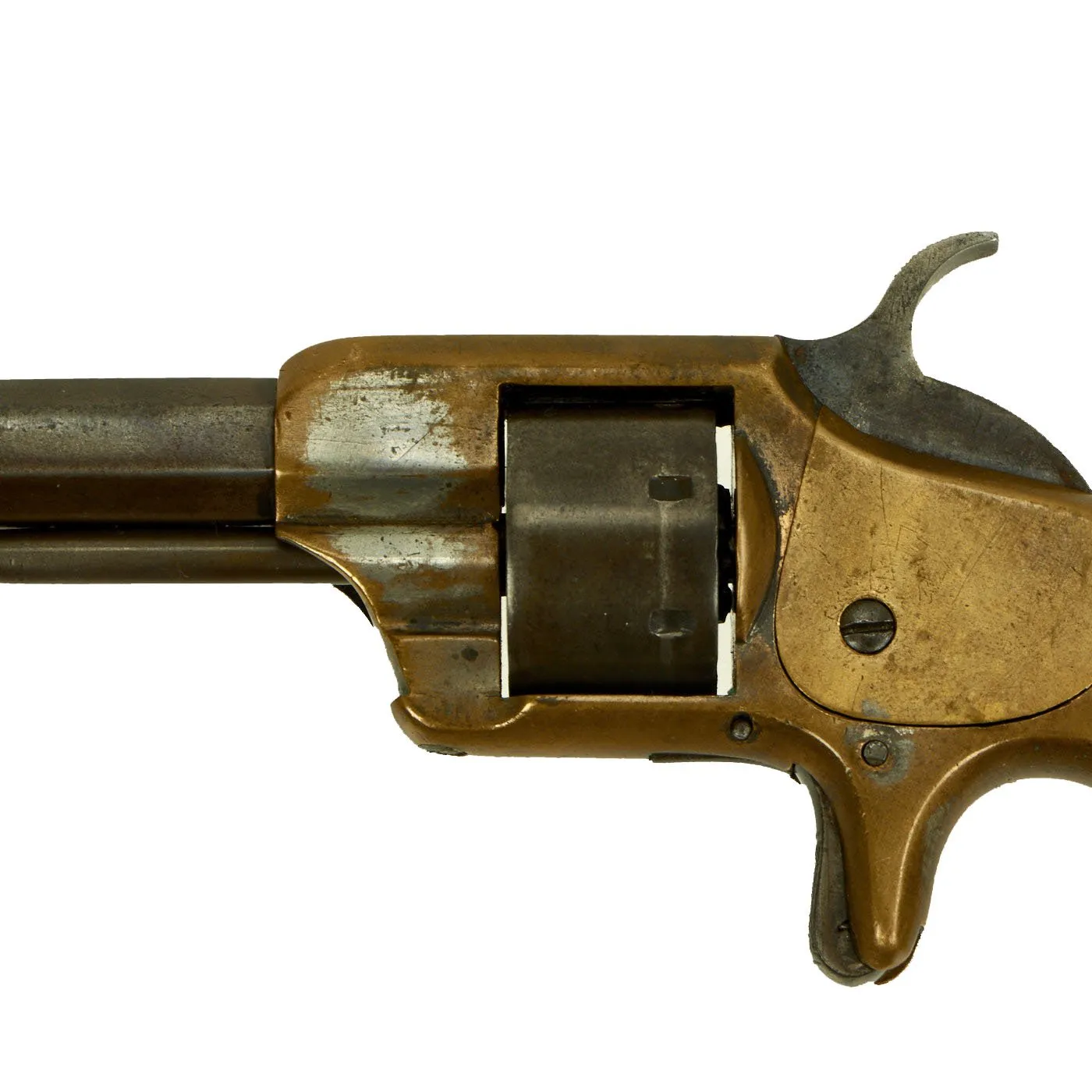 Original U.S. Whitneyville Armory No.1 Rimfire .22cal Brass Frame Single Action Revolver Serial 1418 c.1872