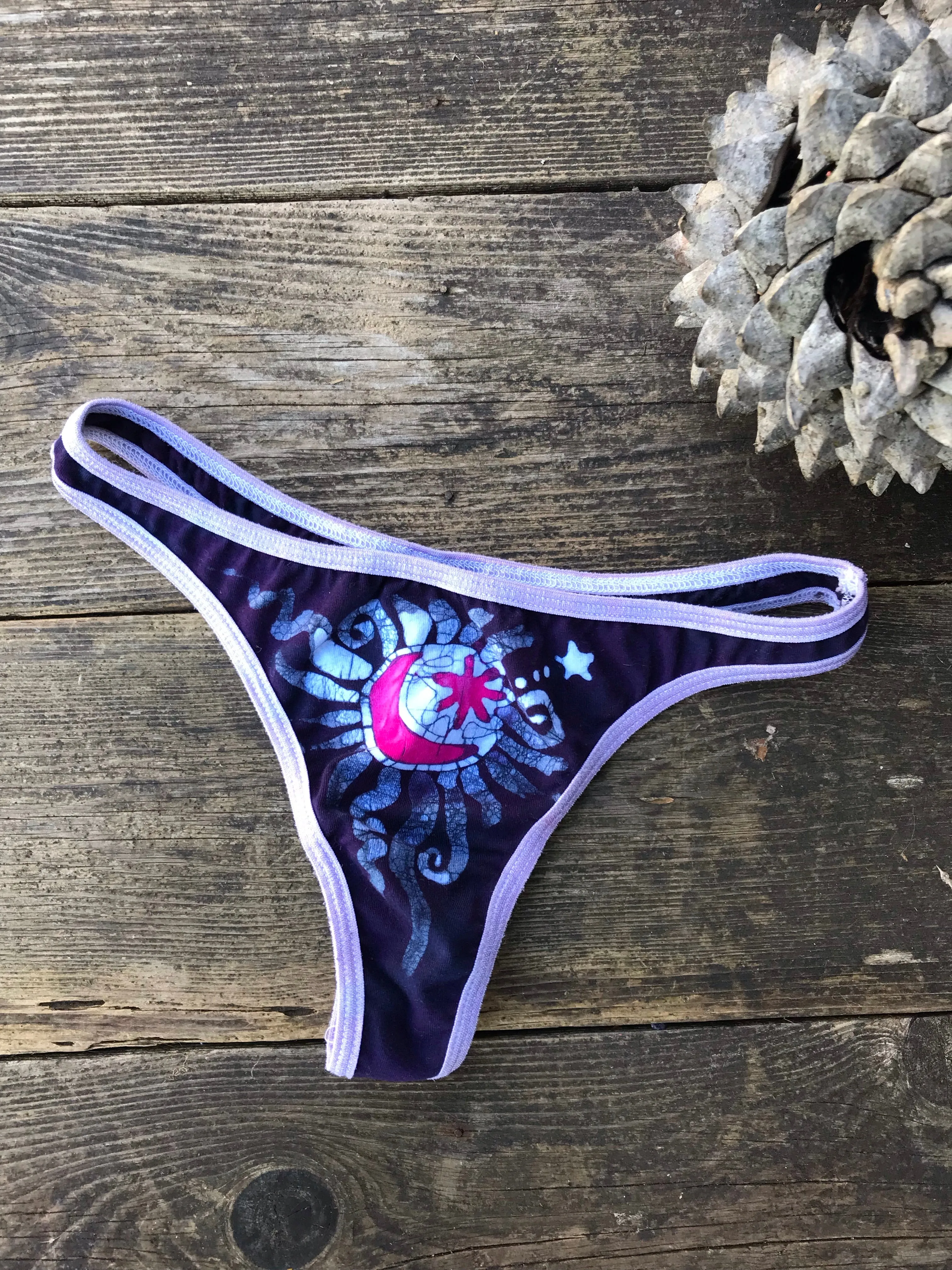 Pink and Purple Moon Batik Undies - Size Medium