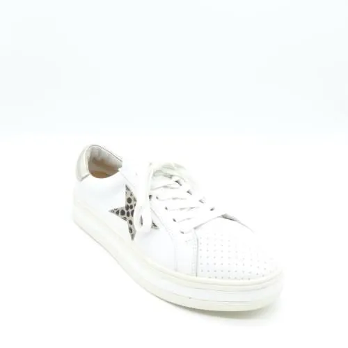 PIXIE SNEAKER - White/Brown Animal