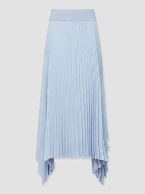 Pleated crepe skirt