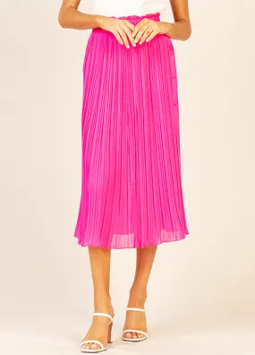 Pleated Hot Pink Skirt